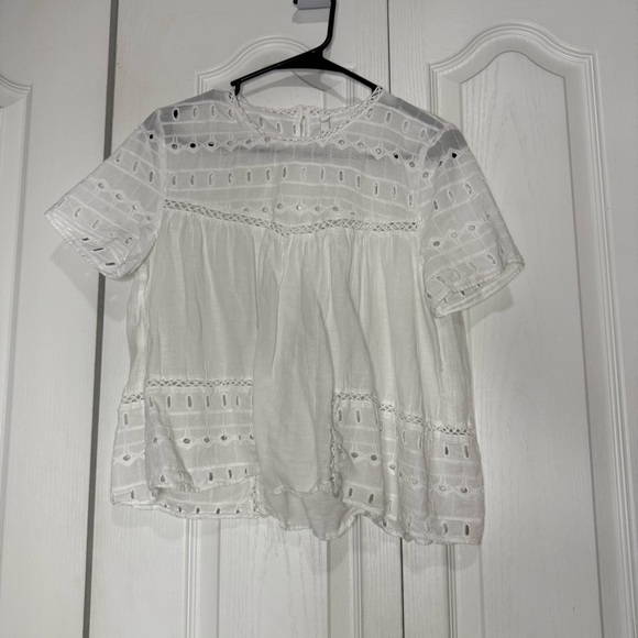 Zara Tops - ZARA TRF Elegant White Lace Women's Blouse